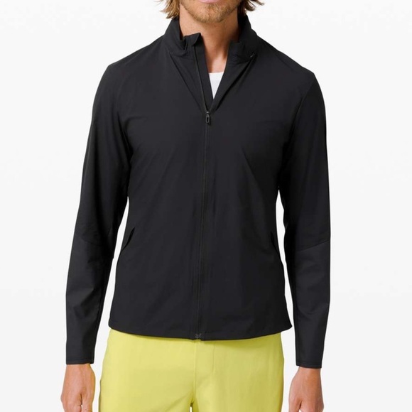 Lululemon Mens Active Jacket Size XXL Lightweight Water Repellent Black Outdoor - Picture 1 of 14